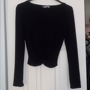 Black long sleeve top